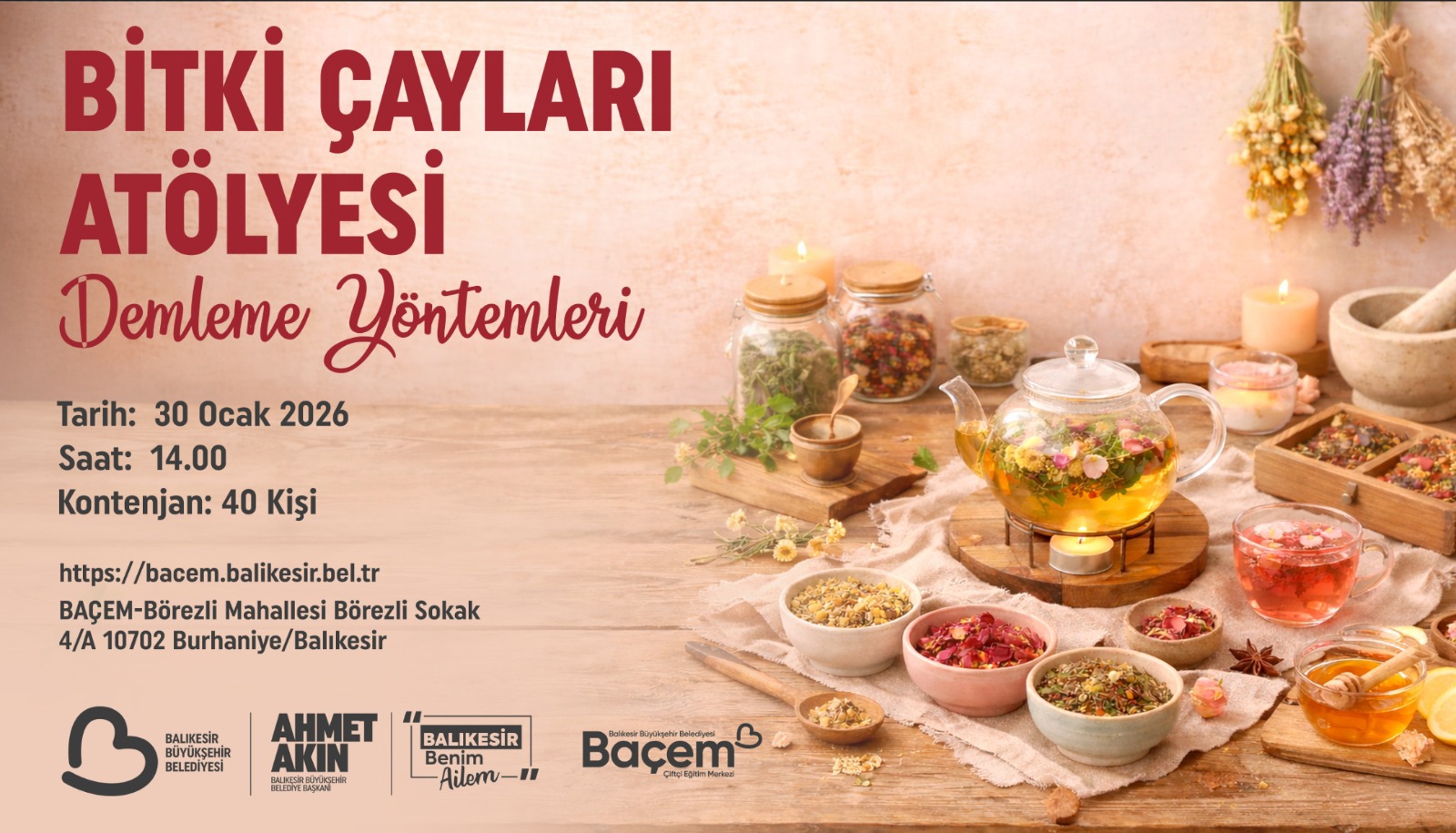 Ayın Atölyesi ''Bitki Çayları Atölyesi'' İle Başlıyor