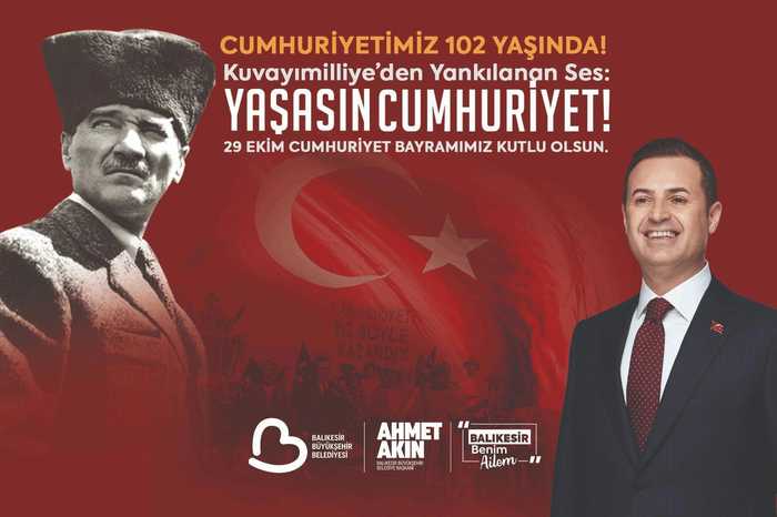 Başkan Akın’dan 29 Ekim Cumhuriyet Bayramı Mesajı
