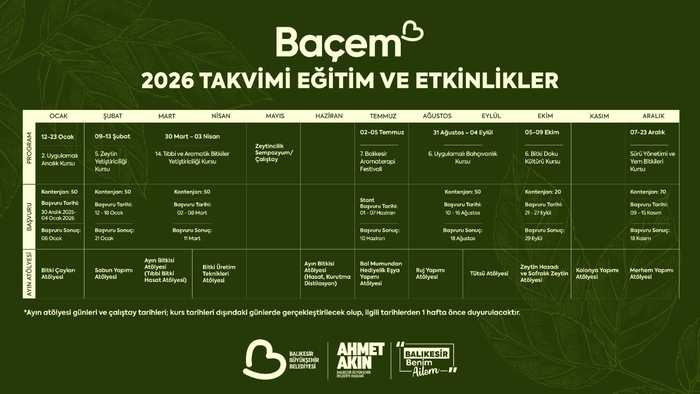 BAÇEM 2026 EĞİTİM TAKVİMİ YAYINDA!